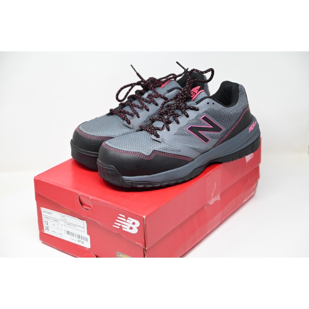 New Balance 589 Work Shoe Women 12 EE Wide Gray New Composite Toe WID589TI